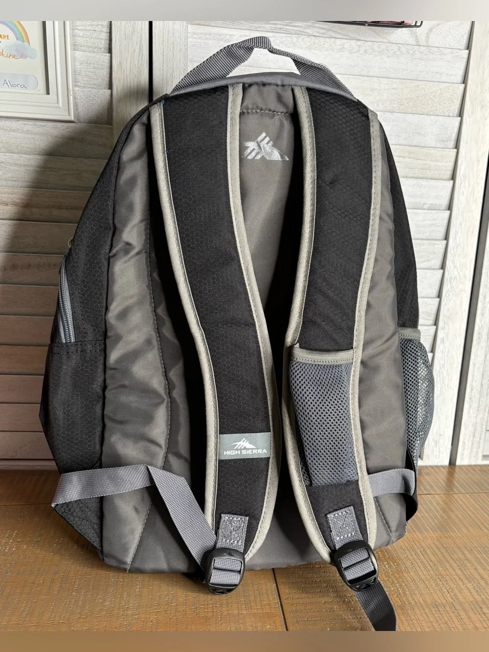 High Sierra Curve Backpack Black Gray Calabrio Tech Daypack NWT